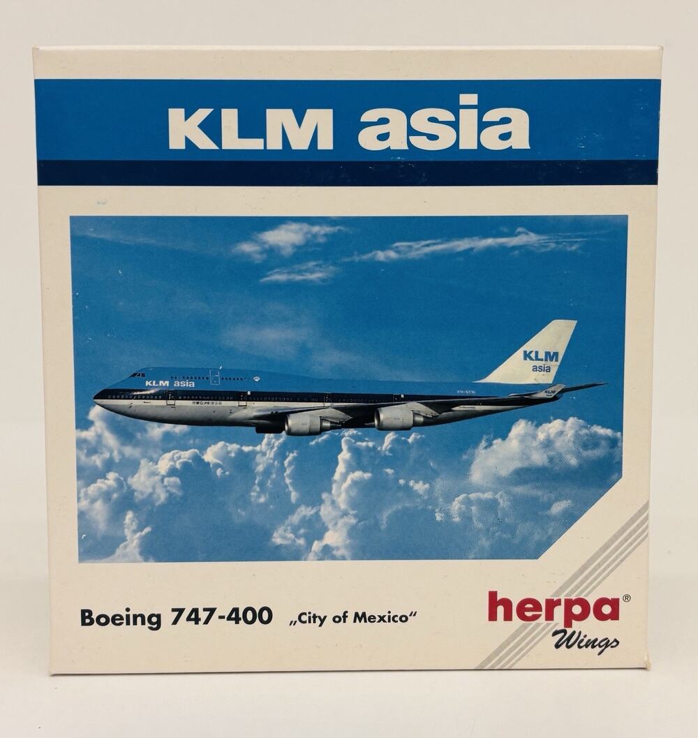 Herpa Wings 1:500 KLM Asia "City of Mexico" Boeing 747-400 Diecast 511216 New